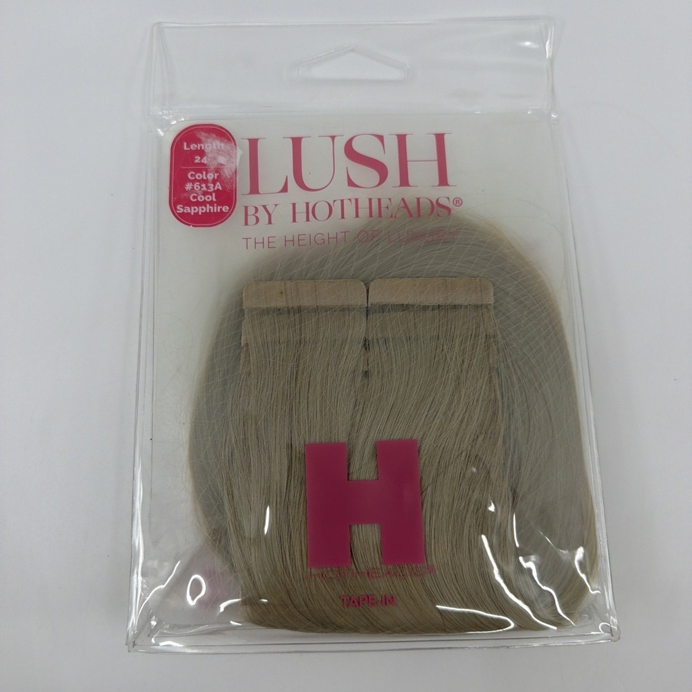 Hotheads Tape In Extensions LUSH Originals 24" 20 Pieces Cool Sapphire #613A New